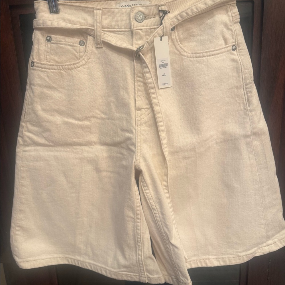 Banana Republic Wide-Leg Denim Shorts